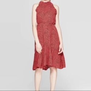 WHOWHATWEAR Red Leopard Print Dress